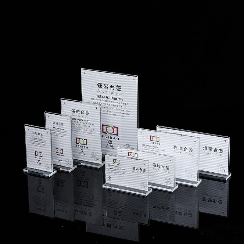 

Frames Magnetic Acrylic Plexiglass Table Card Display Stand Po Frame With Base Sign Part Tool Kits For Wedding