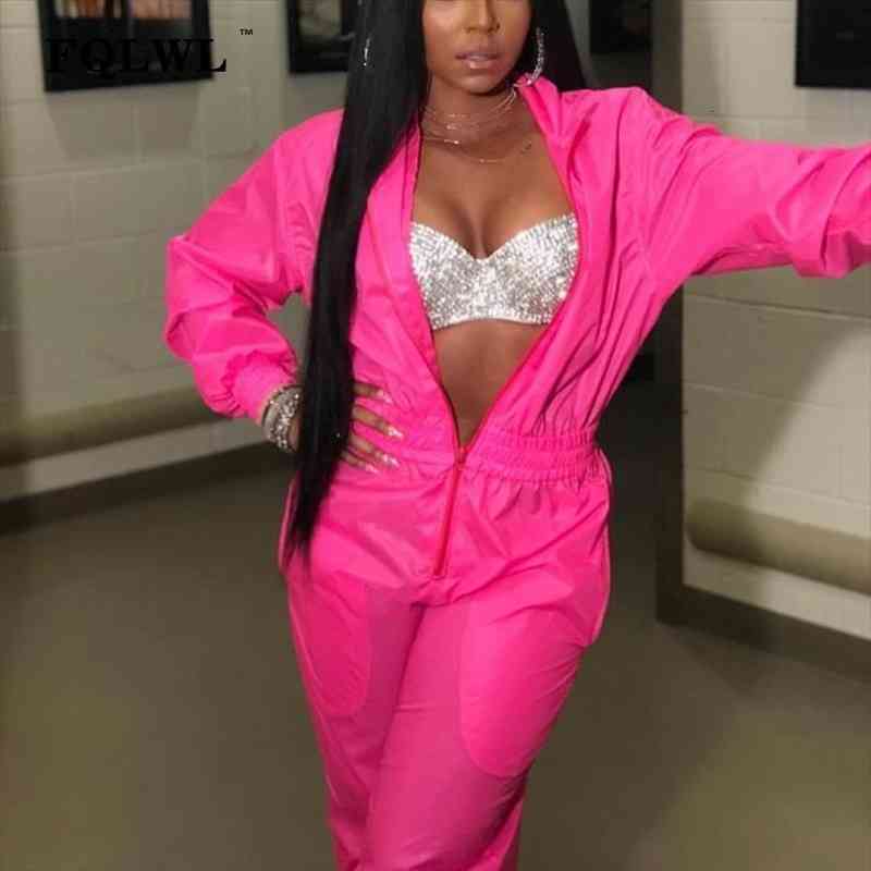

Streetwear Rompers Womens Jumpsuit Long Sleeve Pink Black Jumpsuit Female Casual Bodycon Overalls For Women Playsuit, Black;white