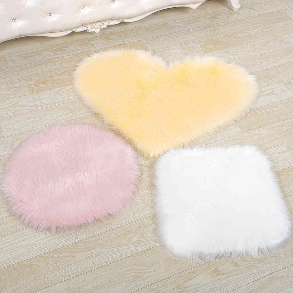 

Plush New Carpet Simple Imitation Wool Small Foot Chair Plush Soft Cushion{category}