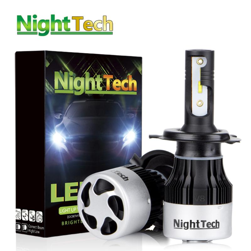 

Car Headlights NightTech 2PCs Led Head Light V8 CSP H4/H1/H3/7/11/9005 Waterproof IP68 Lamp With High Dipped Headlight