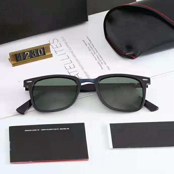 Mode Femmes Hommes Design Lunettes de soleil Lunettes de soleil sans chasse Lunettes de soleil Vue de soleil Noir Sun Lunettes avec boîte