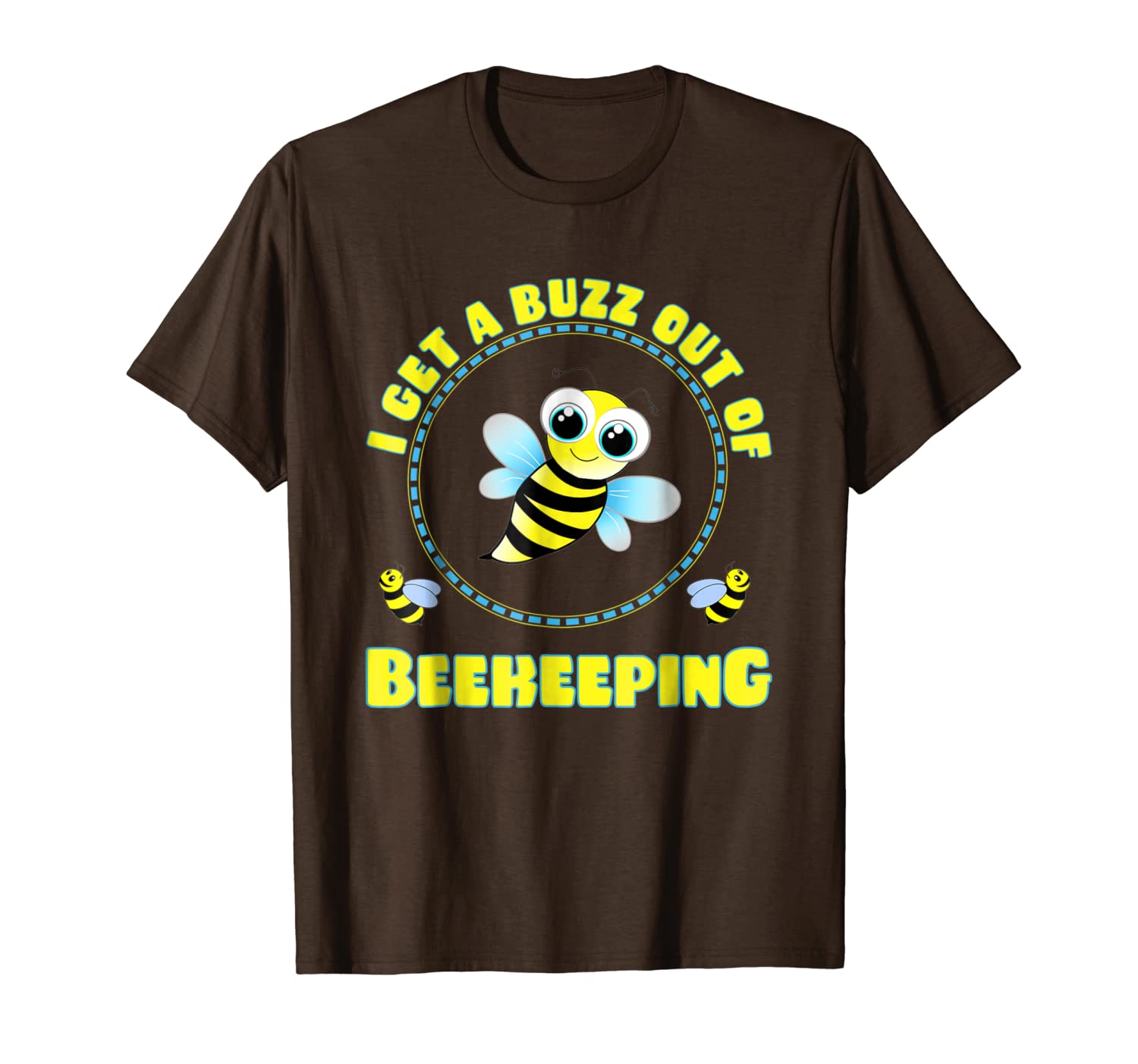 

i get a buzz out of beekeeping t-shirt for apiculture fans, White;black