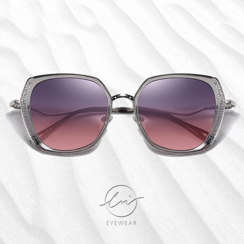 

Sunglasses LM 2021 Oversize Women's Glasses Luxury Polarized Vintage Gradient Lens Sun Butterfly UV400 Oculos Feminino1