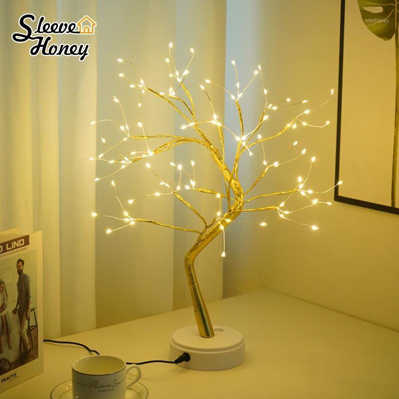 

Party Decoration Led Fairy Night Light Christmas Tree Lamp Battery USB Operated Bedside Study For Room Desk Holiday Lighting Decor