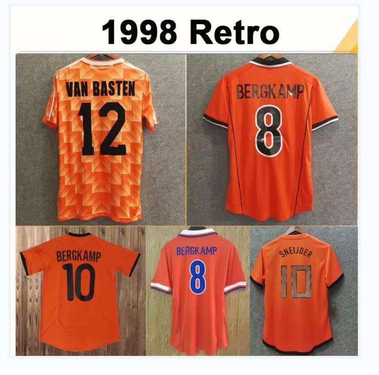 

1988 #12 VAN BASTEN #10 GULLIT #17 RIJKAARD Mens Soccer Jerseys 1998 Netherlands #8 BERGKAMP Football Shirts 1995 1991 1988 BERGKAMP Retro, Black;yellow
