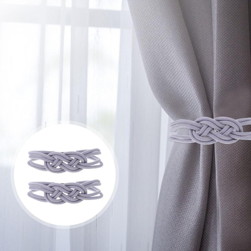 

Curtain & Drapes 2pcs Creative Chinese Knot Design Tieback Magnetic