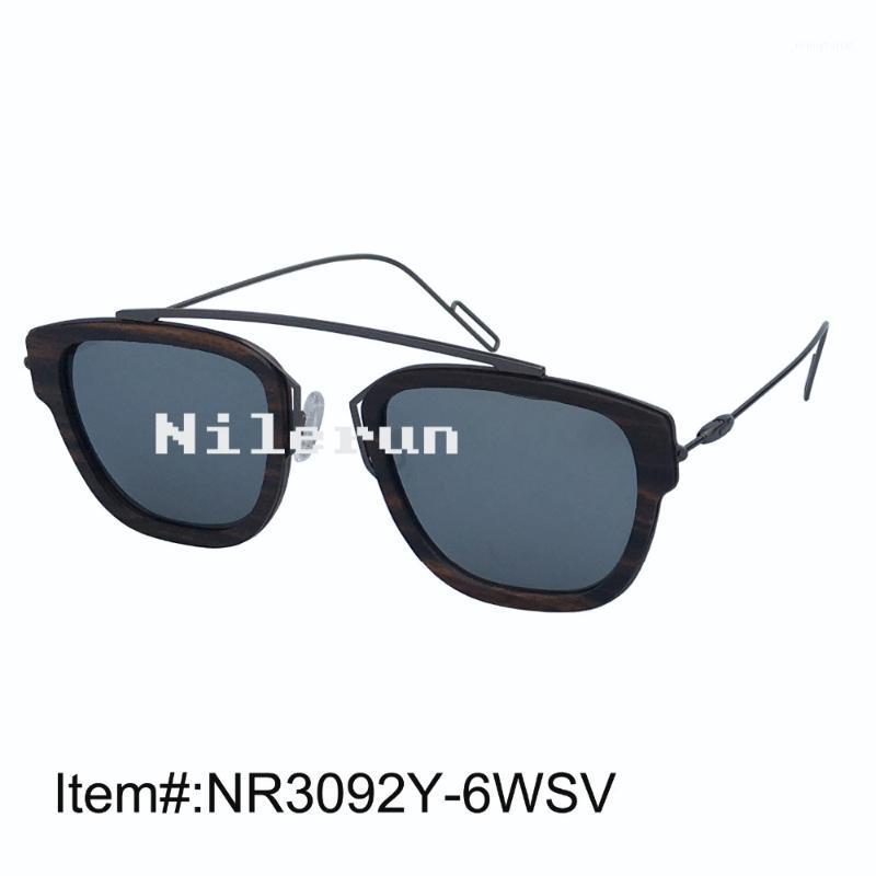 

Sunglasses Cool Super Light And Thin Ebony Wood With Madark Grey Metal Temples