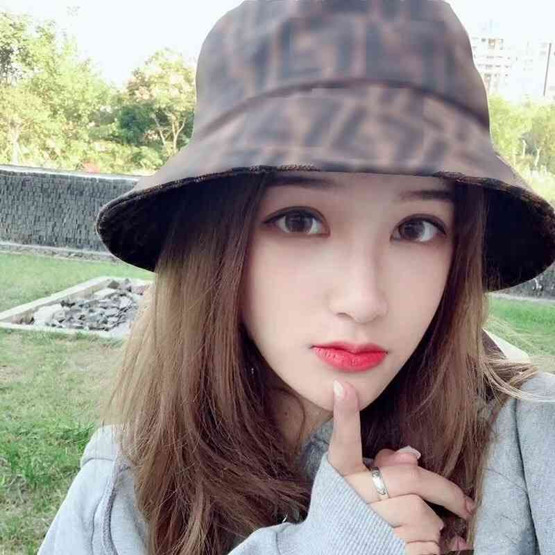 

Fd Family Old Flower Fisherman Hat Classic Female Star Same Men's and Women's Leisure Fashion Double Ff Baseball Tide Basin T09I, Ff light board - coffee