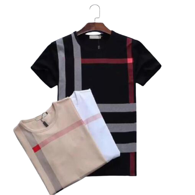 

Luxurys Designers Men Dress fashions cotton short-sleevedH T shirt loose trend boys half-sleeved simple letters mens womens shirts, Brown