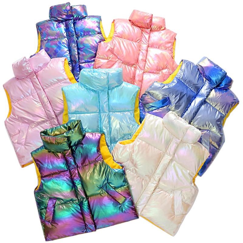 

Children Vest Hooded Outerwear Winter Warm White Duck Down Boys Girls Kids Clothes Windproof Waterproof Child Coat Waistcoat, Camo