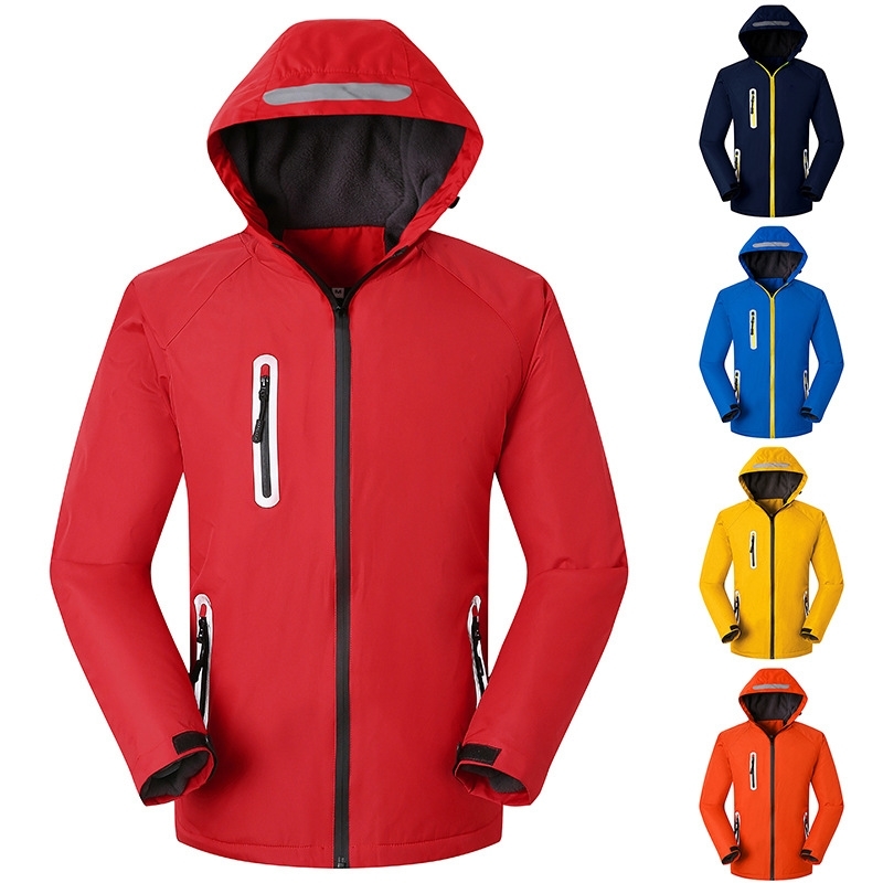 

Outdoor drifting ski mountaineering team suit, hooded, wind-proof and waterproof charge coat seal, Red