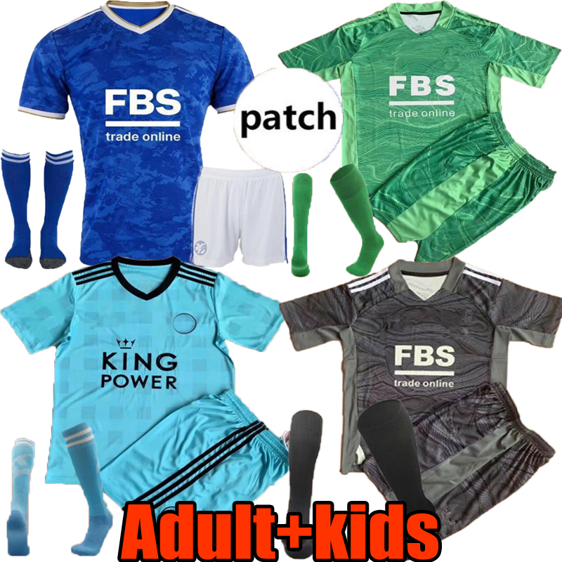 

Adult  kit 21 22 Leicester soccer jersey set VARDY AYOZE 2021 2022 camiseta NDIDI MADDISON maillot de foot uniform kits CITY goalkeeper football shirt sets