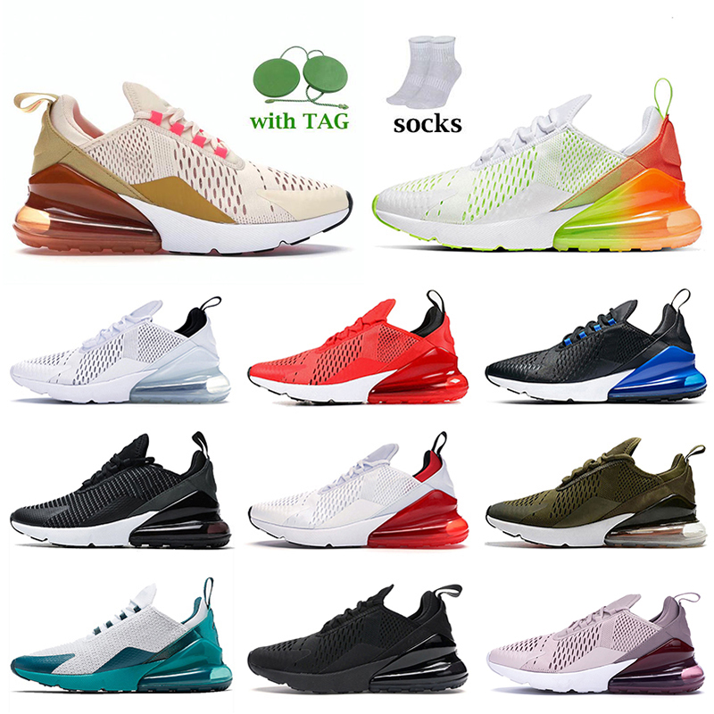 

Outdoor Sports Trainers Women Men Air Max 270 Running Shoes AirMax Triple White Off Black Summer Gradient Guava Ice Navy Blue Barely Rose USA NIK Sneakers Size 36-45, B8 black white 36-45