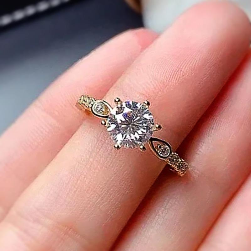 Wedding Rings Huitan Classic Women Bands Eternity 6 Design Crystal Cubic Zirconia Luxury Gold Color Timeless Style Jewelry-image-707857833