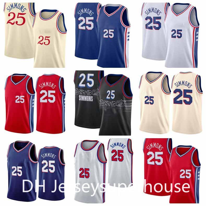 

Ben SimmonsPhiladelphia76er Ben Simmons A basketball jersey for a core player;Swing players sew and embroider basketball jersey, Black;red
