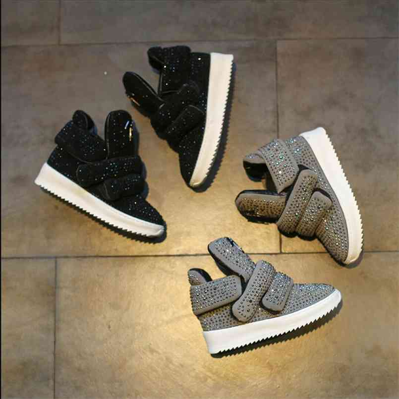 

Children Sneakers Autumn Winter Children's Shoes Leather Boots Sports Girls Boys Fashion Warm 210830, Silver