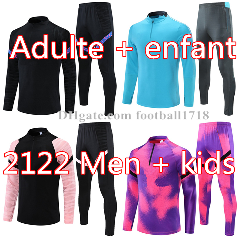 

21 22 Men football tracksuit Real madrid soccer training suit 2021 2022 mens Kids MBAPPE survetement maillots de foot chandal tuta jogging