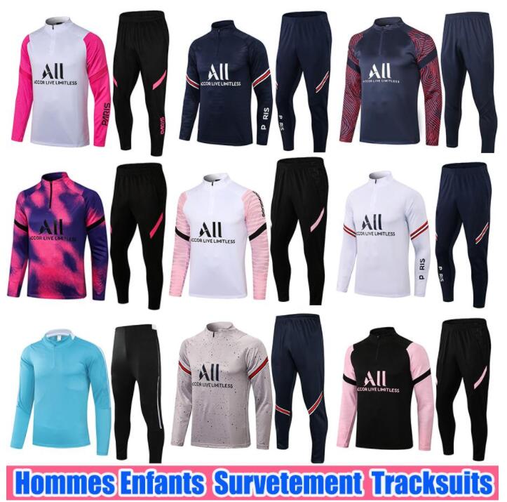 

2021 2022 MESSI Tracksuit Real Madrid Men Football Training Suits 20 21 22 HAZARD Soccer MBAPPE PARIS BENZEMA Survetement Maillots de Foot Enfants Kids Chandal Kits, Real madrid 21 22 white