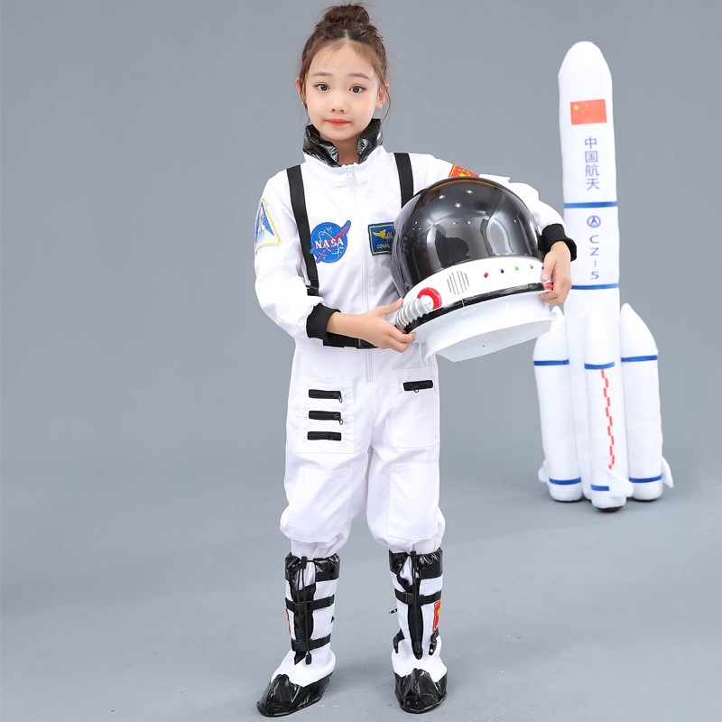 

Children's force cap space astronaut air suit walk costume show Costume, Women in white