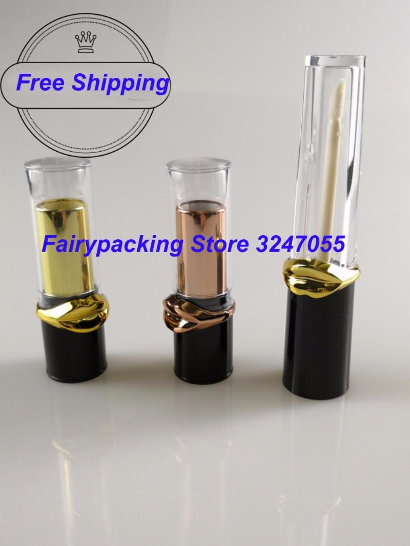 

10/30/50pcs 12.1mm Rose Gold Empty Plastic Lipstick, High Class Portable Lip Container, Beauty Gloss Refillable Storage Bottles & Jars