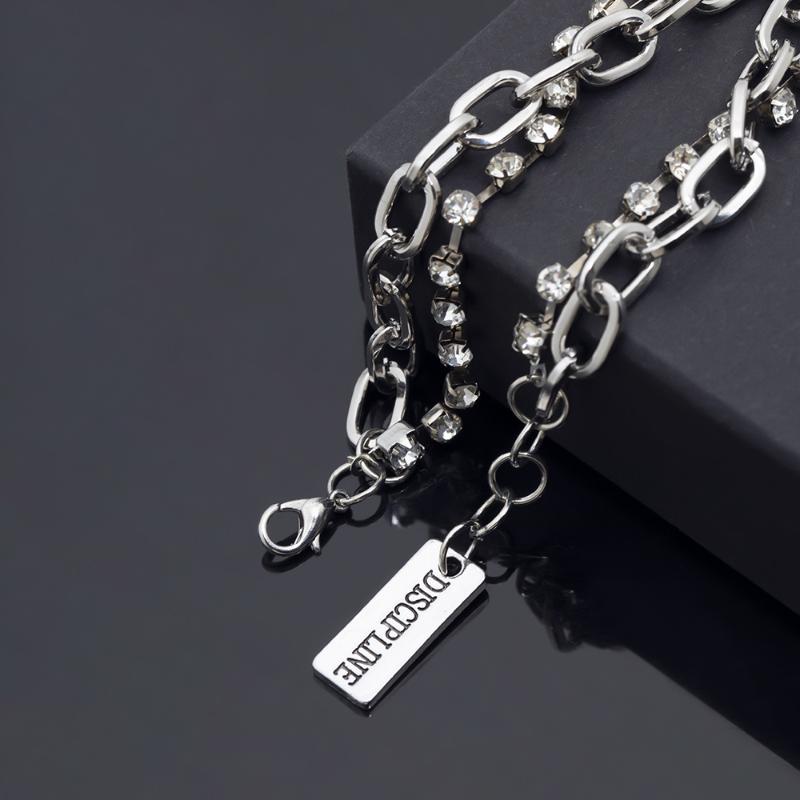 

Bohemian Geometric Double Layer Bracelets Punk Chunky Thick Chain Bracelet For Women Fashion Female Party Jewelry Charm, Golden;silver