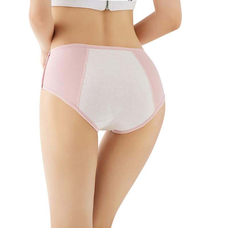 

Women's Panties Women Menstrual Period Mid-Rise Postpartum Full Coverage Briefs Leak-Proof Breathable Cotton Stretch UnderPants, Black;pink