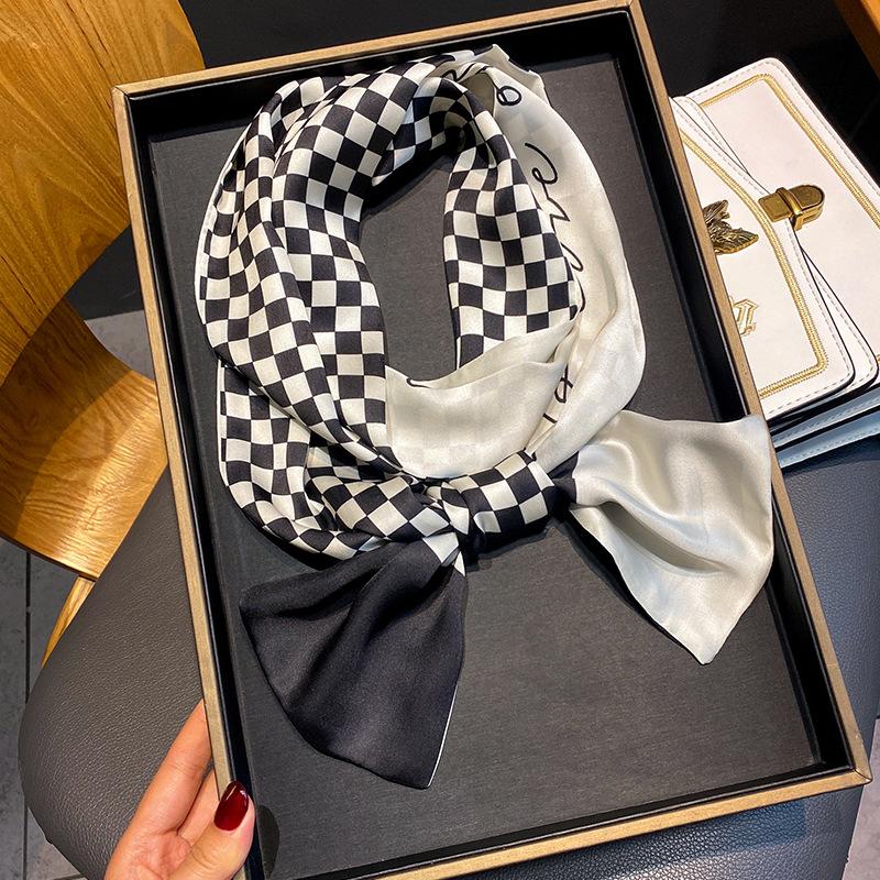 

Scarves Women Long Silk Scarf Print Design Skinny Hair Neck Lady Elegant Bag Tie Ribbons Accessories Hijab Female Foulard Pareo