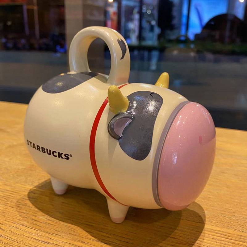 

Starbucks 2021 Year of the Ox Mug Cute Little Cow Maker 355ml 3D ceramic coffee cup