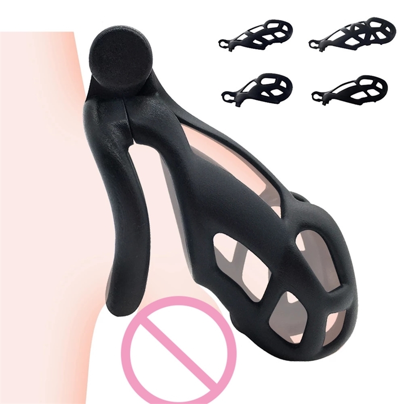 

Male Chastity Device Cock Cage Penis Rings Sleeve BDSM Bondage Erotic Products Adult Games Sex Toys for Men Couples 211013