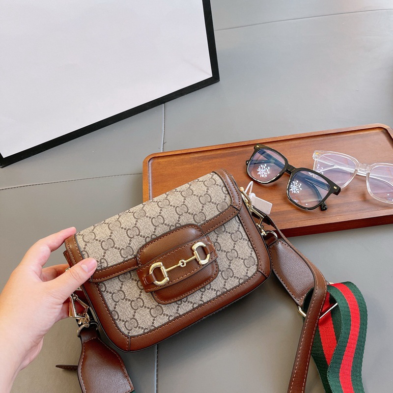 

GG LV Louis Vitton 1955 Horsebit Vintage Saddle Crossbody Bags handbags Men Women Fashion shoulder messenger bag Vutton Luxurys Desi