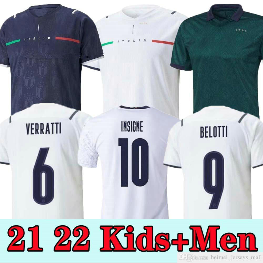 

2021 2022 national team Italy soccer Jerseys home away JORGINHO EL SHAARAWY BONUCCI INSIGNE BERNARDESCHI Adult men + kids kit FOOTBALL SHIRTS, Black;yellow
