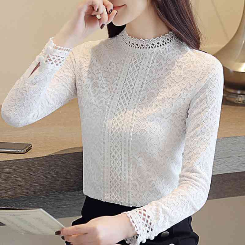 

Fashion Blouses Woman Autumn Long Sleeve Lace Blouse Women Shirts White Blouse Womens Tops And Blouses Blusa Feminina B984 210602