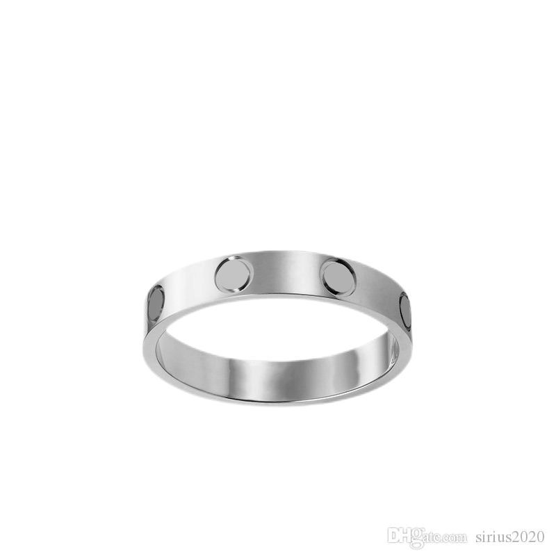 

Love Screw Ring Men's Band Rings Classic Luxury Designer Jewelry Women Titanium Steel Alloy Gold-Plated Gold/Silver/Rose Never Fade Not Allergic -Optional 4mm