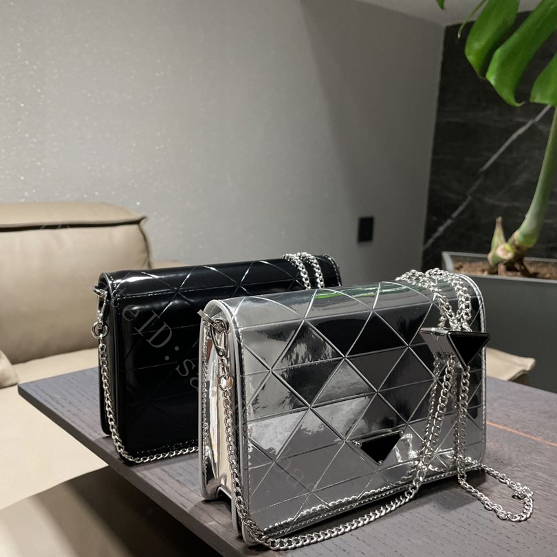 

Mirror Reflective fashion bags women cross body chain Shimmer shoulder messenger hot flaps handbags lady Top quality wallets young famous designer hasp coin purse, Color q