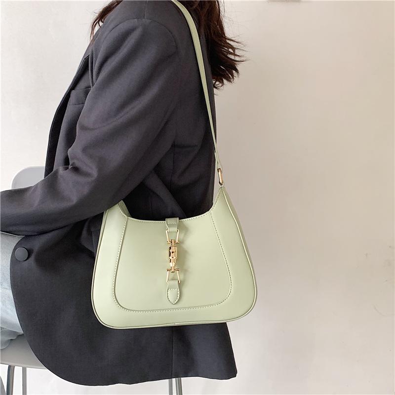 

Evening Bags Luxury Designer Baguette Bag For Women Lock Ladies Shoulder Fashion Female Purses And Handbag Black White Party Tote