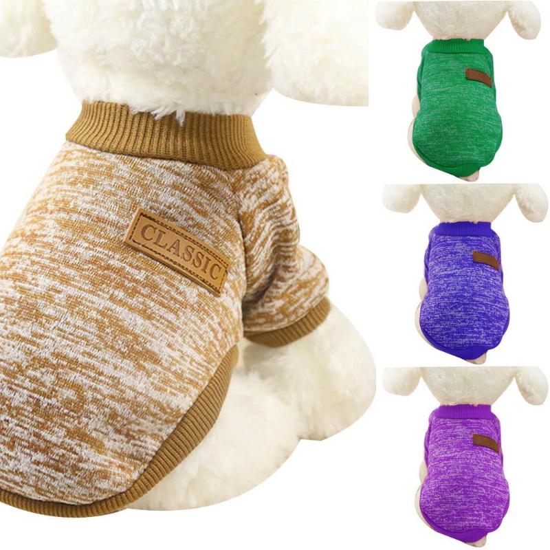 

Dog Apparel 6 Colors Cute Pet Sweater Autumn/Winter O Neck Wool Coat Soft Fabric Suitable For Small And Medium Dogs