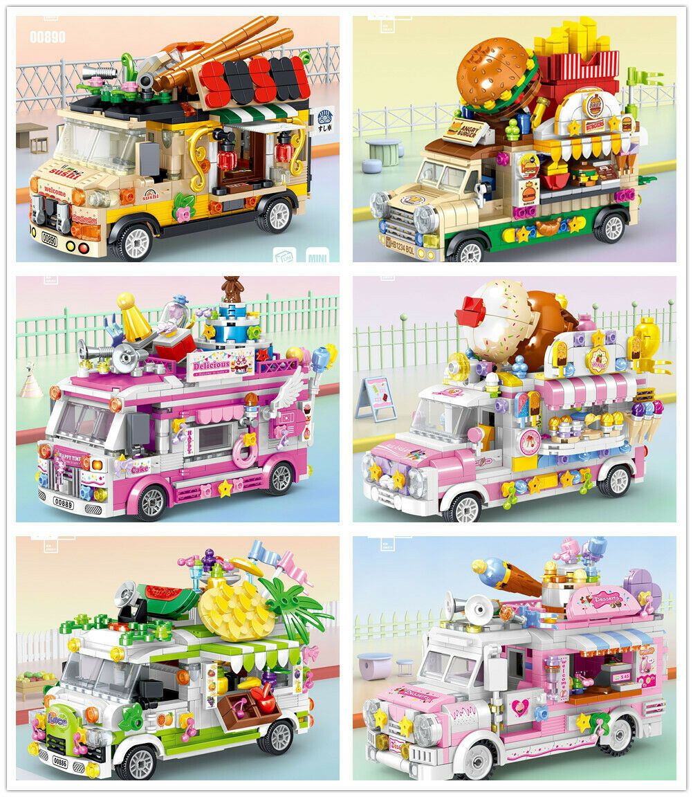 

ZG mini Blocks Kids Building Toys Blocks Girls Puzzle Food Truck 00886 00887 00888 00889 00890 00891 no box