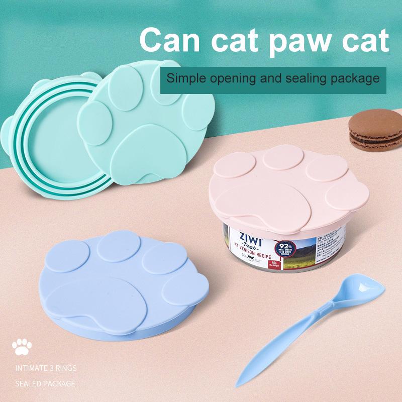 

Cat Bowls & Feeders Reusable Food Storage Silicone Lid Sealed Can Keep Fresh Tin Cover