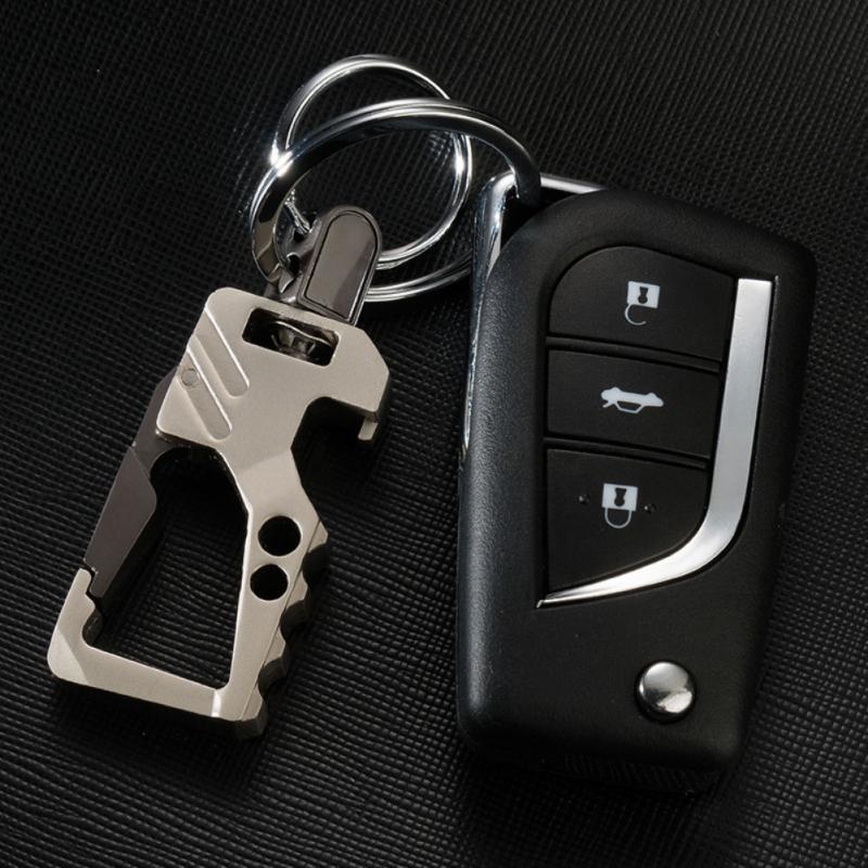 

Keychains Stainless Steel Wear Belt Waist Hanging Keychain Car Key Chain Charm Gift DIY Holder Rings Ring Interior Accessories