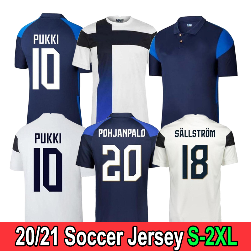 

2021 Finland National Teams Soccer Jerseys PUKKI SKRABB RAITALA POHJANPALO KAMARA SALLSTROM JENSEN LOD football shirt men kids kits sets uniform, 20/21 away