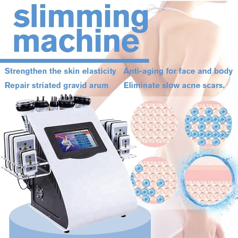 6 In 1 Other Beauty Equipment Multifunction Cavitation 40K Ultrasonic Liposuction Radiofrequency Vacuum Bipolar Rf Machine Slimming Ce/Dhl
