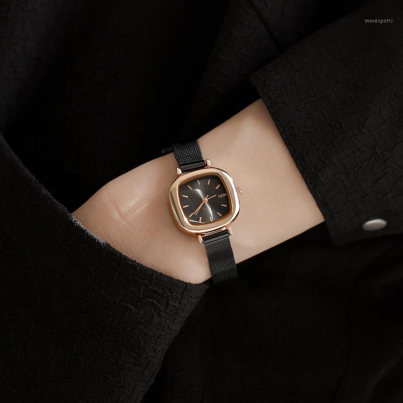 

Watch Women's Minimalist Temperament Students' Small Dial With Square French Niche Ladies Wristwatches, Rose