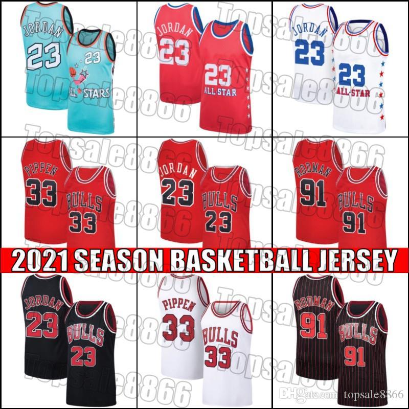 

Chicago Bulls Jersey 23 Michael Jersey Scottie 33 Pippen Jersey Dennis 91 Rodman Jerseys Retro Vintage Throwback s651db, Black;red