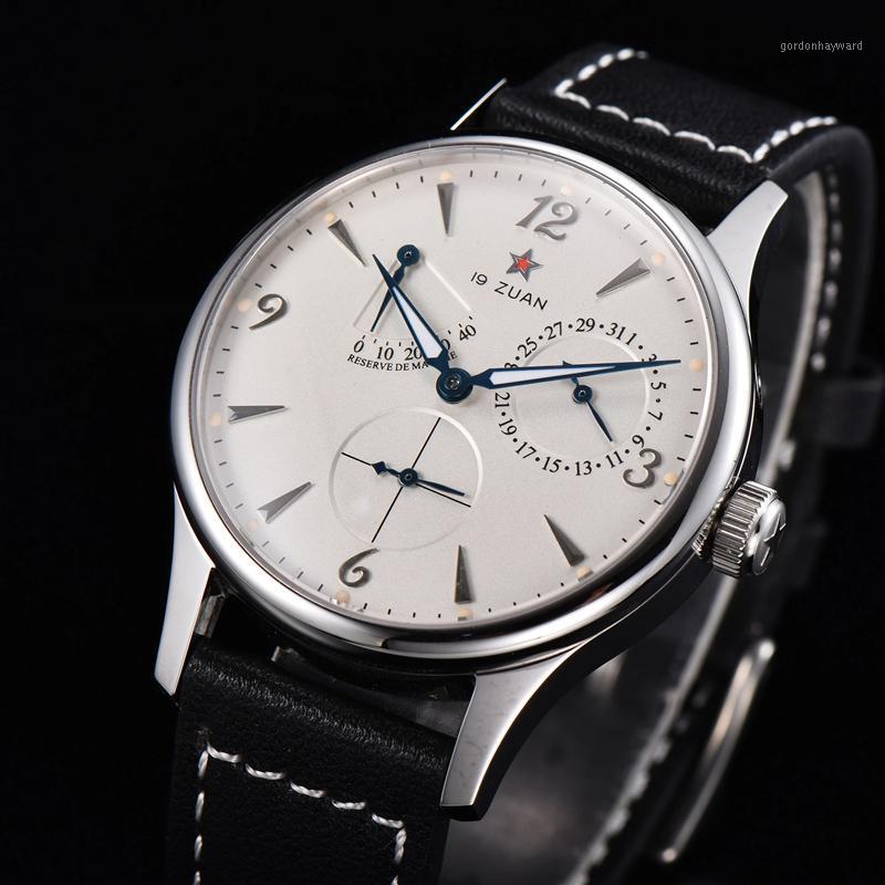 

Automatic Watch Sapphire Crystal Power Reserve Mens Watches Mechanical Waterproof Seagull ST1780 Movement Luminous Wristwatches