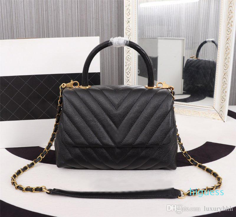 

Designer- Women Bags Shoulder Bags Women Crossbody bag High-quality genuine leather Casual wild Shopping Fashion black color, Red handle