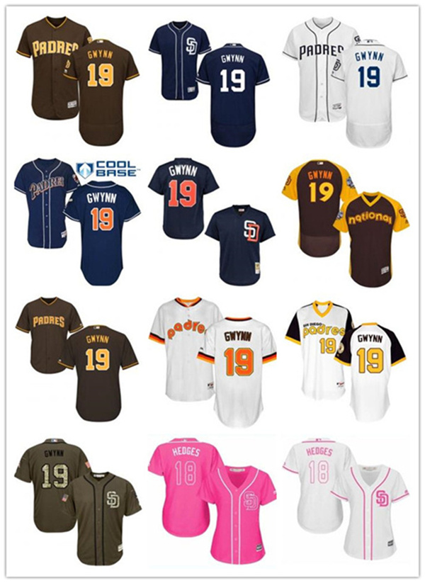 

men women youth Tony 19 Gwynn baseball jerseys San Diego Padre Replica Blue Alternate Cool Base Baseball Wear, Blue;black
