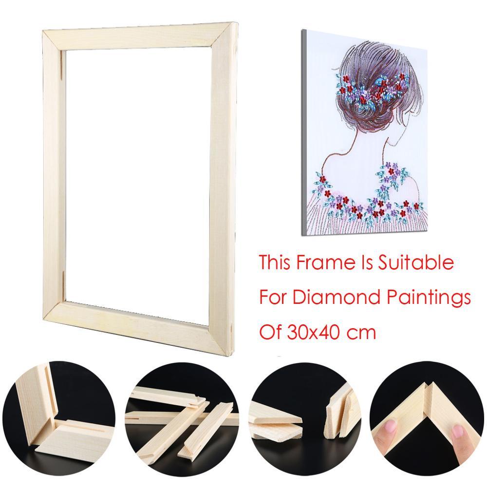 5d diamond painting frame diy cross embroidered wooden frame for house decoration 25*30cm/30*30cm/30*40cm-image-693511068