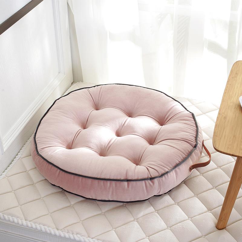 

Cushion/Decorative Pillow Nordic Style Simple Round Floor Mats Breathable Chair Sofa Bench Lounger Window Cushion Warm Tatami Mattress BuPad