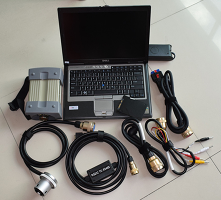 Super MB Star Diagnostic Tool C3 XENTRY DAS EPC WIS SSD dans l'ordinateur portable D630 avec 5 câbles Scanner de camions de voiture prêt à l'empl