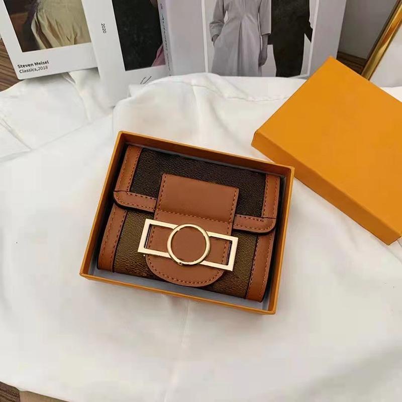 

Wallet luxury clutch bag card holder high quality letter flower print women girl fashion purse, Box